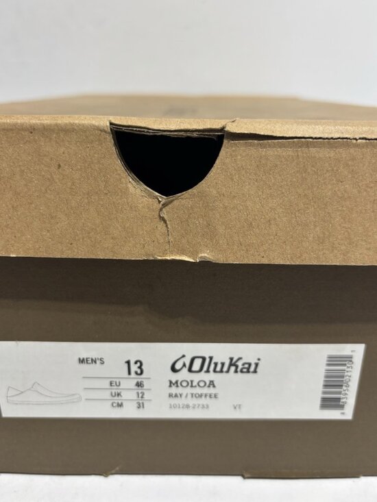 Olukai Men’s Moloa Brown Leather Slip-On Shoes, Size 13 M main image 4